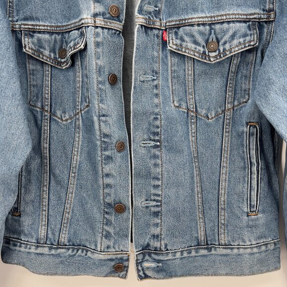 Levi’s Standard Trucker Mens Denim Jacket Size Small 90"s Style Unisex - Picture 3 of 8